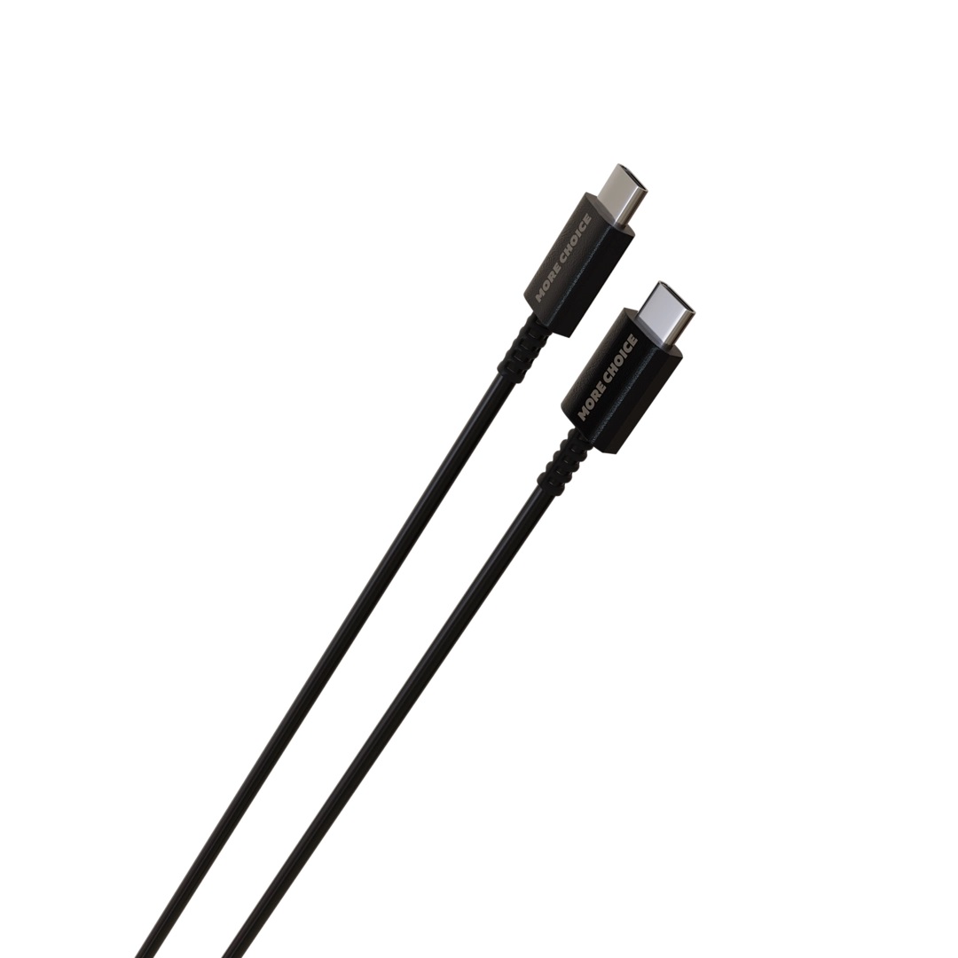 Дата-кабель More choice K76Sa Smart USB 5.0A PD 100W 2 Type-C TPE 1м Black