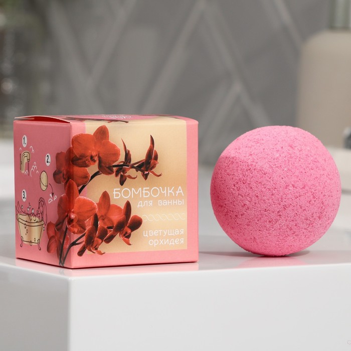 Бомбочка для ванны в коробке Beauty Fox Цветущая орхидея 120 г бомбочка для ванны finn lux ягода малина розовый