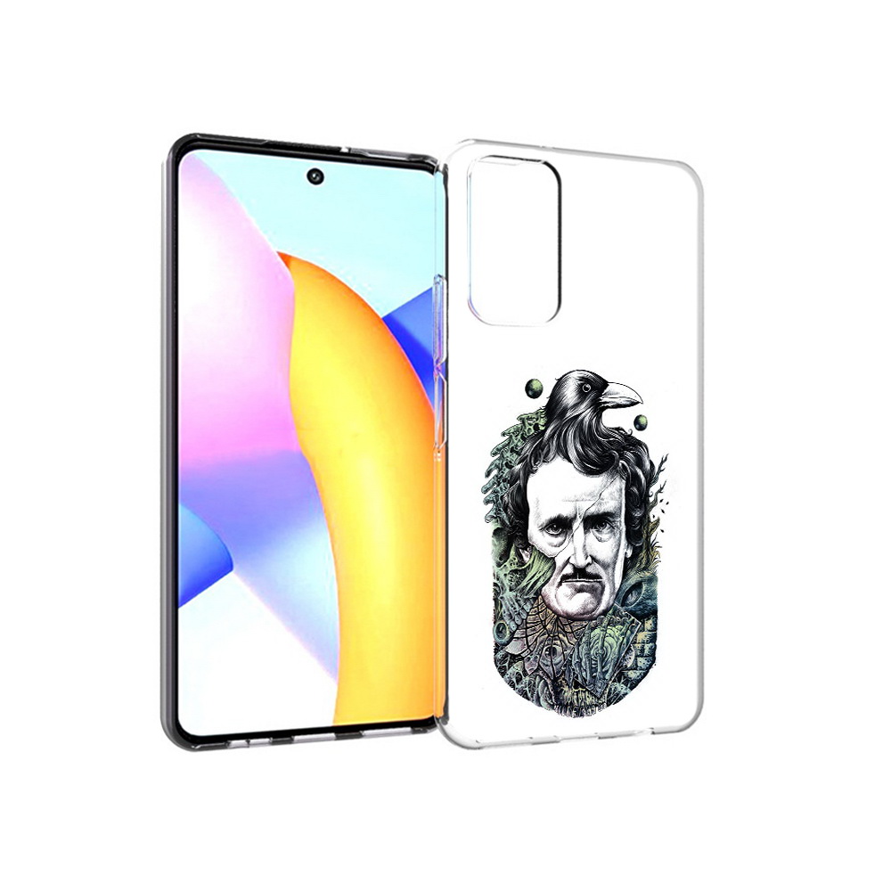 

Чехол MyPads Tocco для Huawei Honor 10 X Lite Эдгар Аллан с вороном, Прозрачный, Tocco
