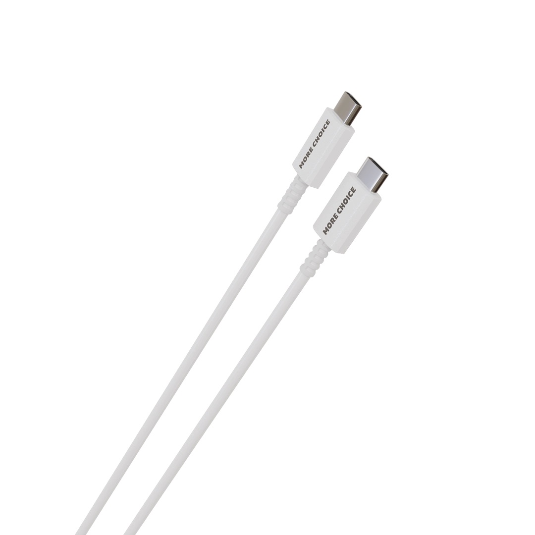 Дата-кабель More choice K76Sa Smart USB 5.0A PD 100W 2 Type-C TPE 1м White