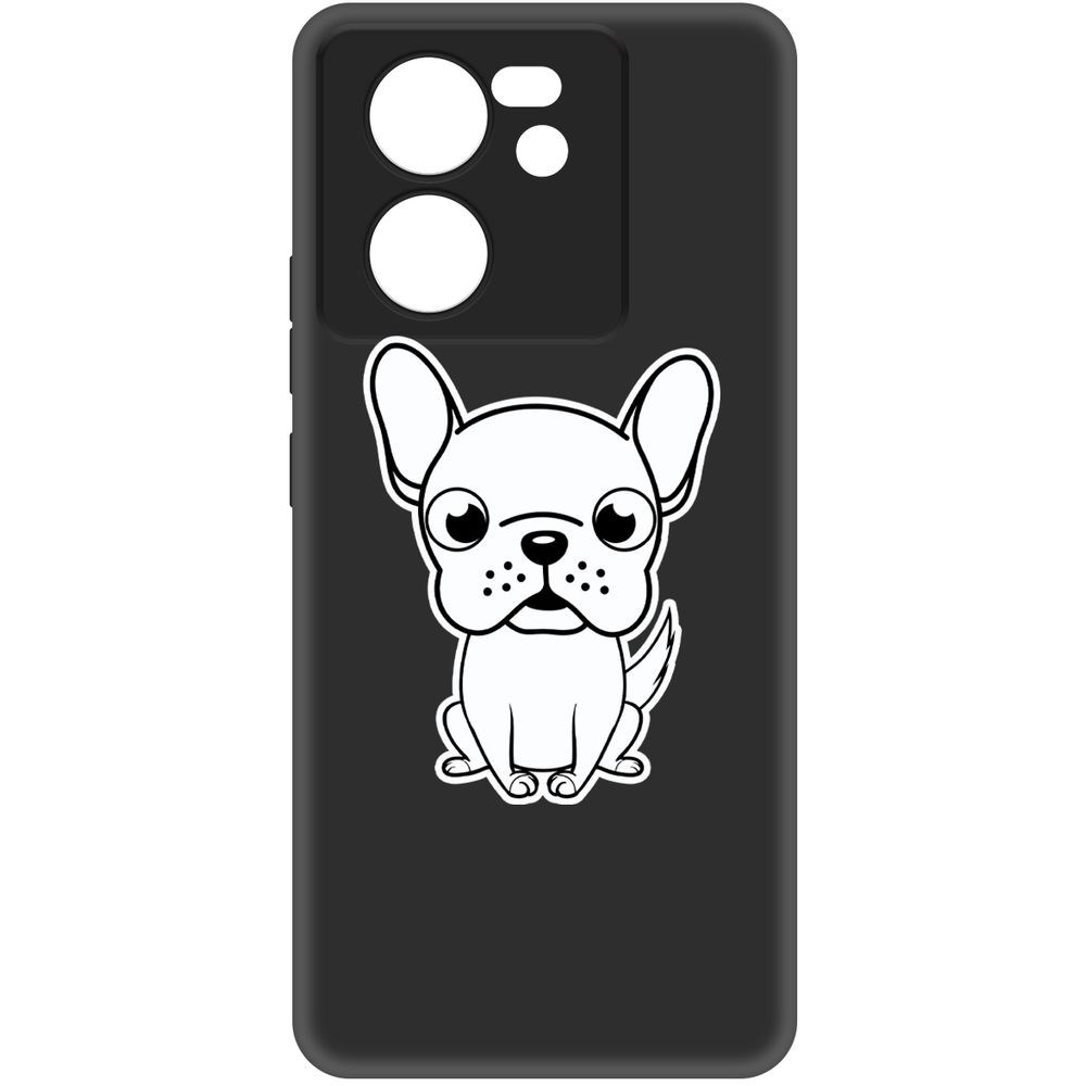 

Чехол-накладка Krutoff Soft Case Черно-белый щенок для Xiaomi 13T Pro черный