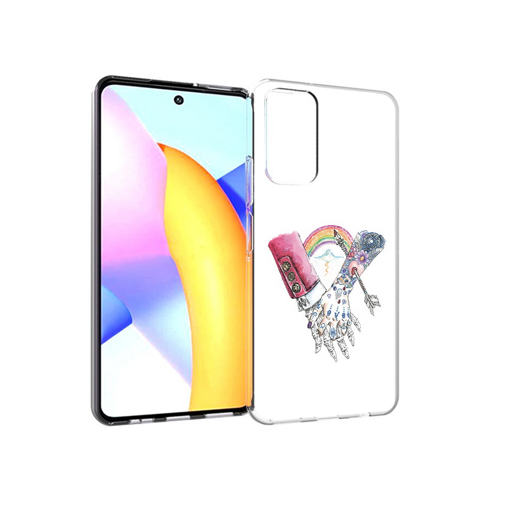

Чехол MyPads Tocco для Huawei Honor 10 X Lite абстракция руки в татуировках, Прозрачный, Tocco