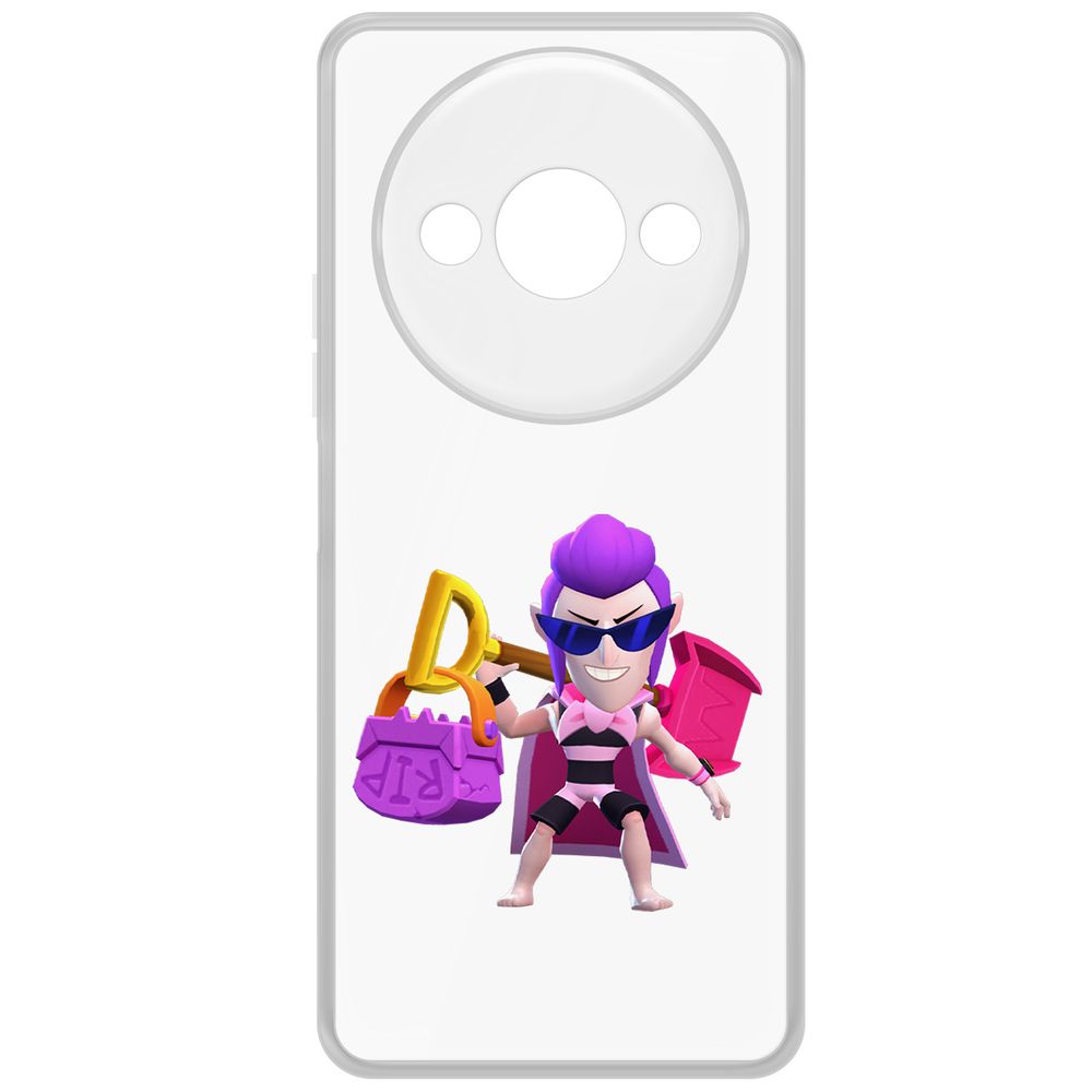 

Чехол-накладка Krutoff Clear Case Brawl Stars-Пляжный Мортис для Xiaomi Redmi A3, Прозрачный