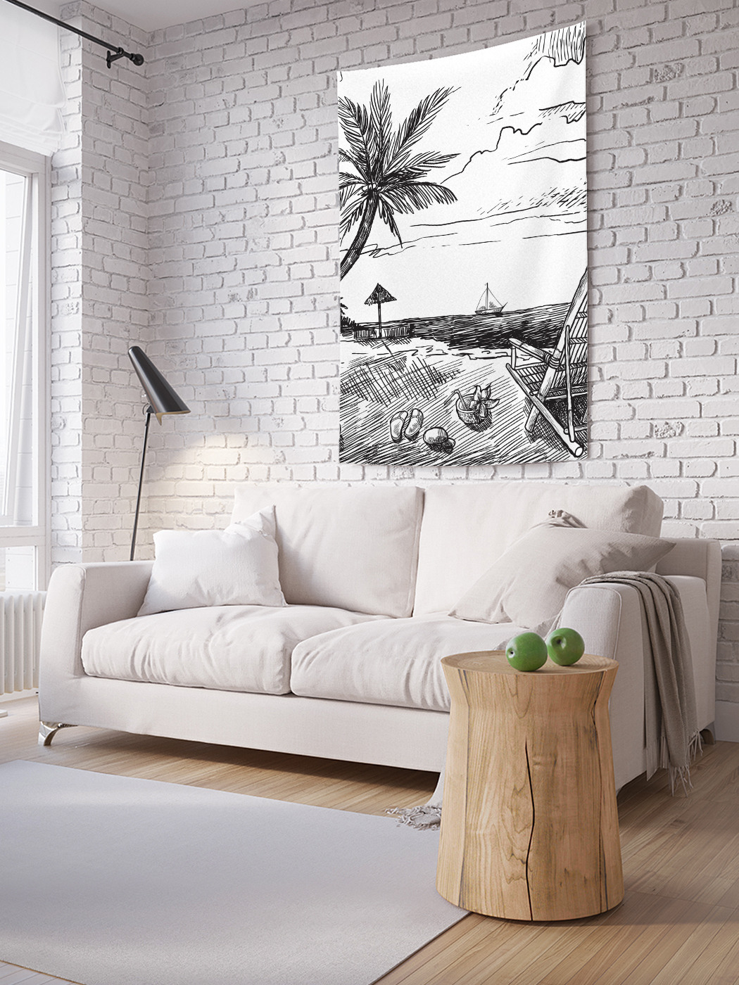 

Вертикальное фотопанно на стену JoyArty Парусник вдалеке 150x200 см, Парусник вдалеке