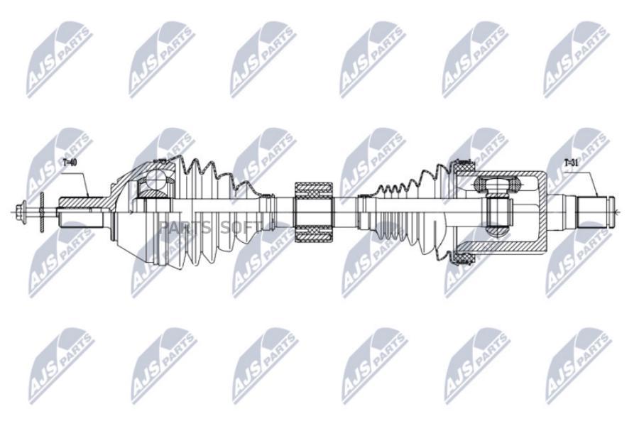 

Полуось, volvo s80ii / v70iii 3.2v6 awd 07- /lewa