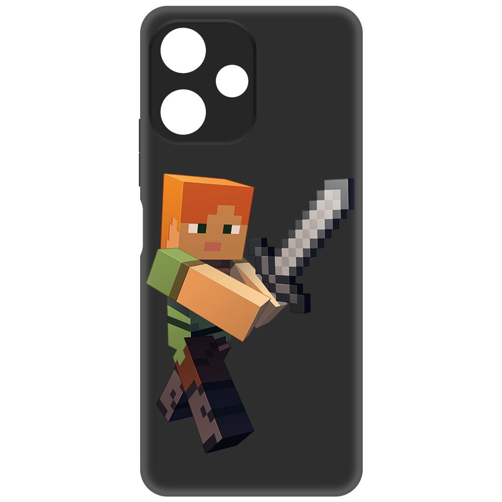 

Чехол-накладка Krutoff Soft Case Minecraft-Алекс для Poco M6 Pro 5G черный