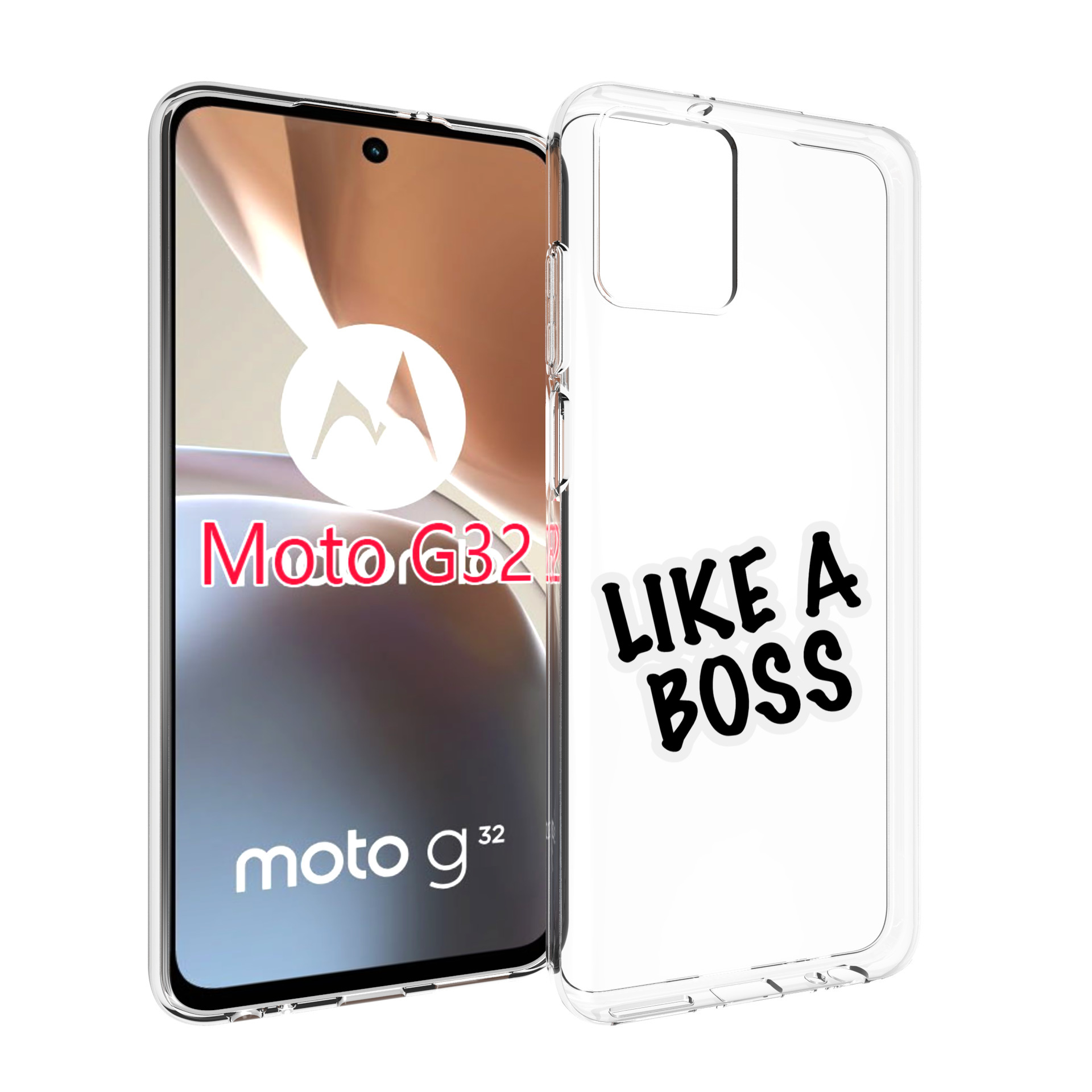 

Чехол MyPads Like-a-boss для Motorola Moto G32, Прозрачный, Tocco