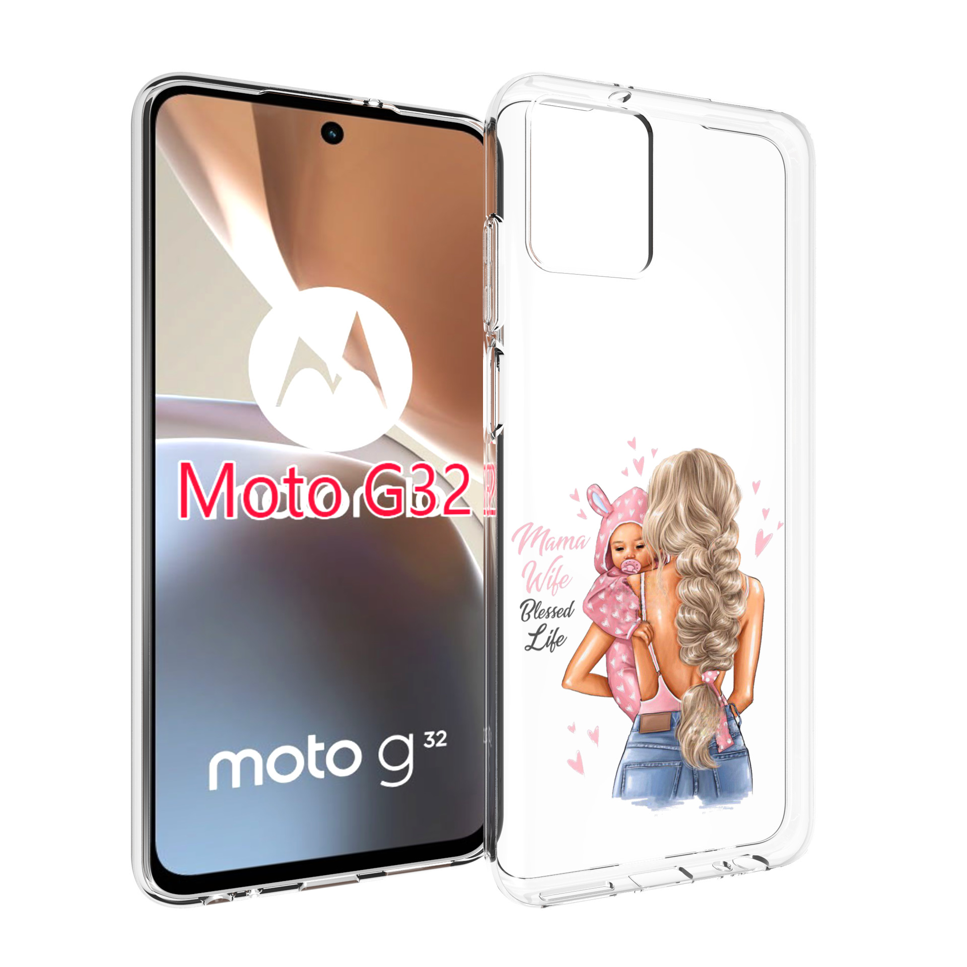 

Чехол MyPads Mama-wibe для Motorola Moto G32, Прозрачный, Tocco