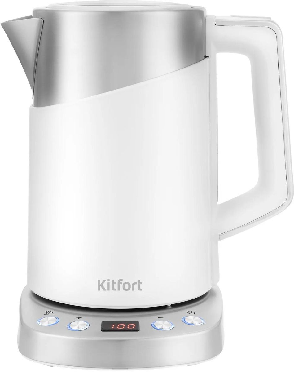 

Чайник электрический KitFort КТ-660-1, 2200Вт, белый