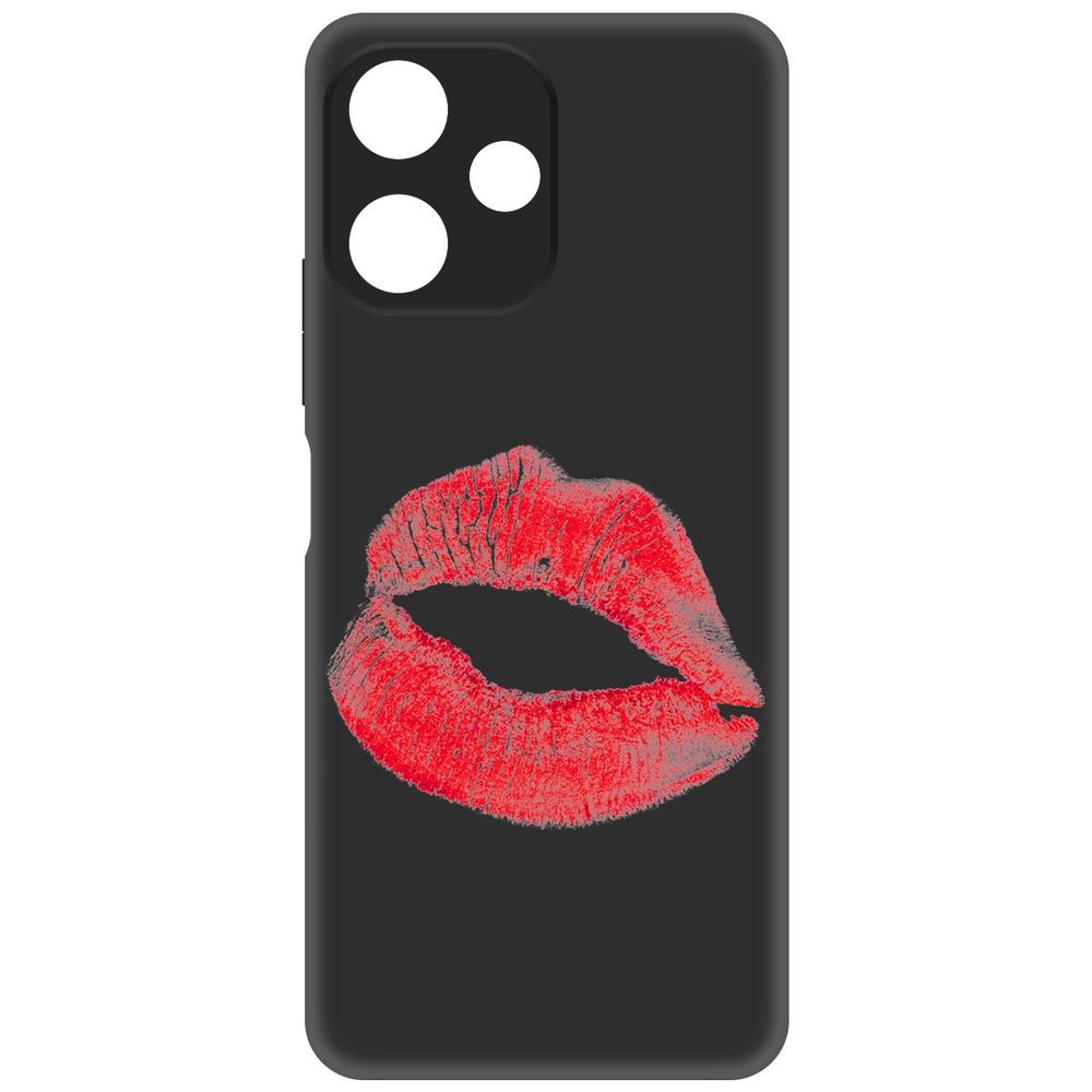 

Чехол-накладка Krutoff Soft Case След помады для Xiaomi Poco M6 Pro 5G черный