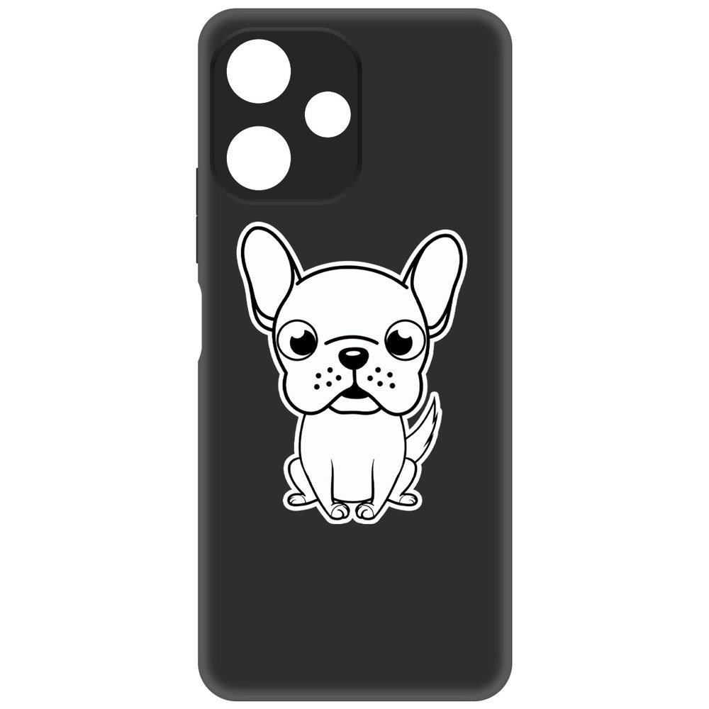 

Чехол-накладка Krutoff Soft Case Черно-белый щенок для Poco M6 Pro 5G черный