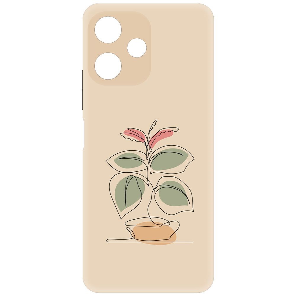 

Чехол-накладка Krutoff Soft Case Цветок для Poco M6 Pro 5G черный