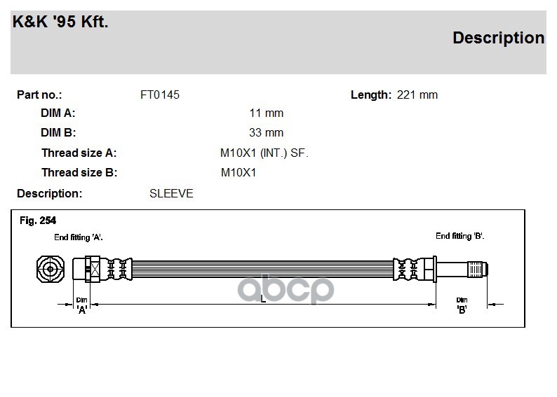 

Шланг Тормозной Задн Bmw: 1 (E81, E87) 1.6i-2.0/1.8d/2.0d 04- K&K арт. FT0145