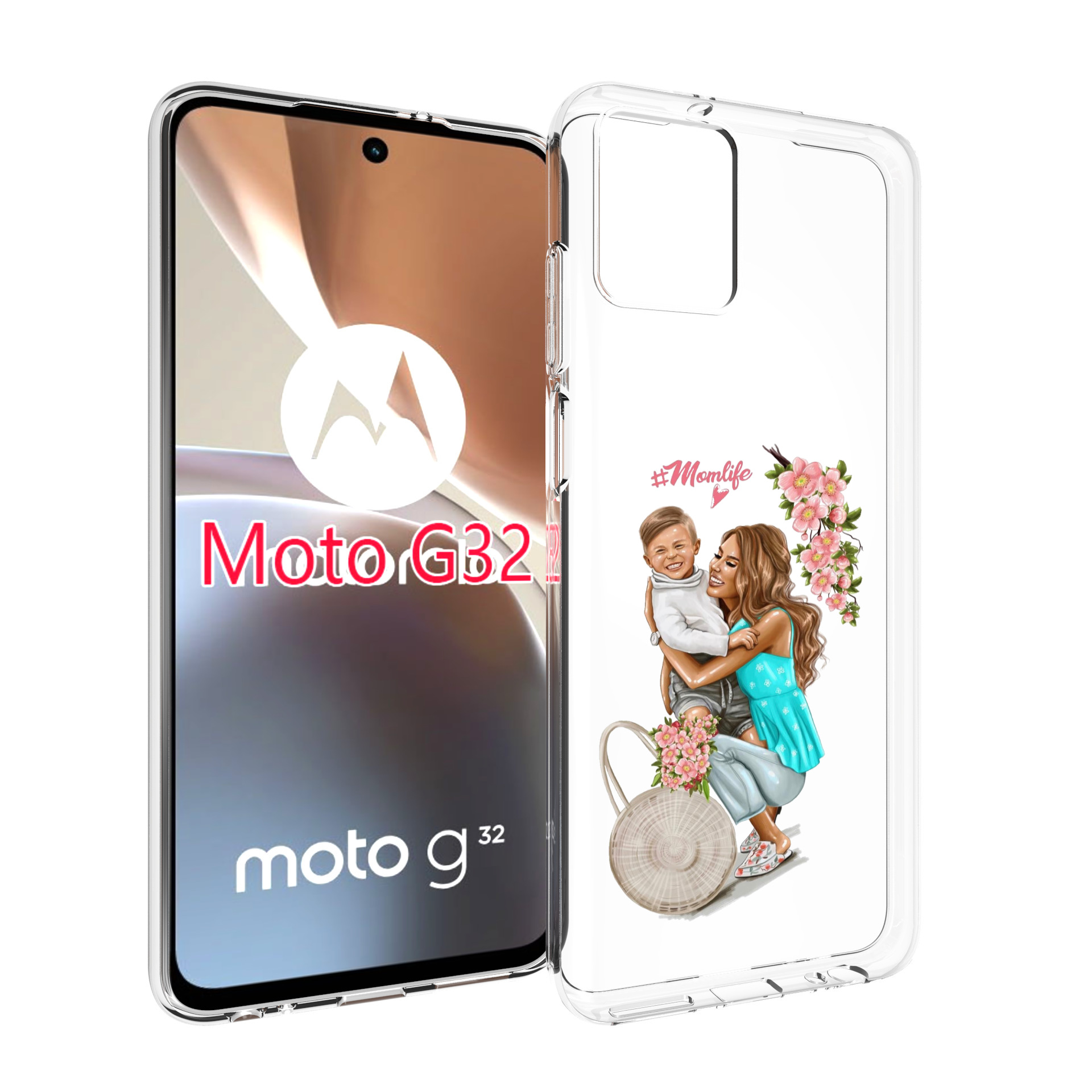 

Чехол MyPads Momlife для Motorola Moto G32, Прозрачный, Tocco