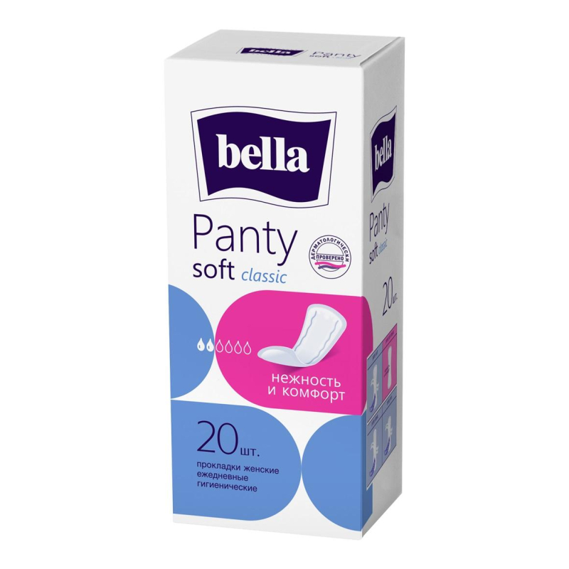 

Прокладки ежедневные Bella PANTY SOFT Classik 20 шт, Белый, AGR-5900516312480
