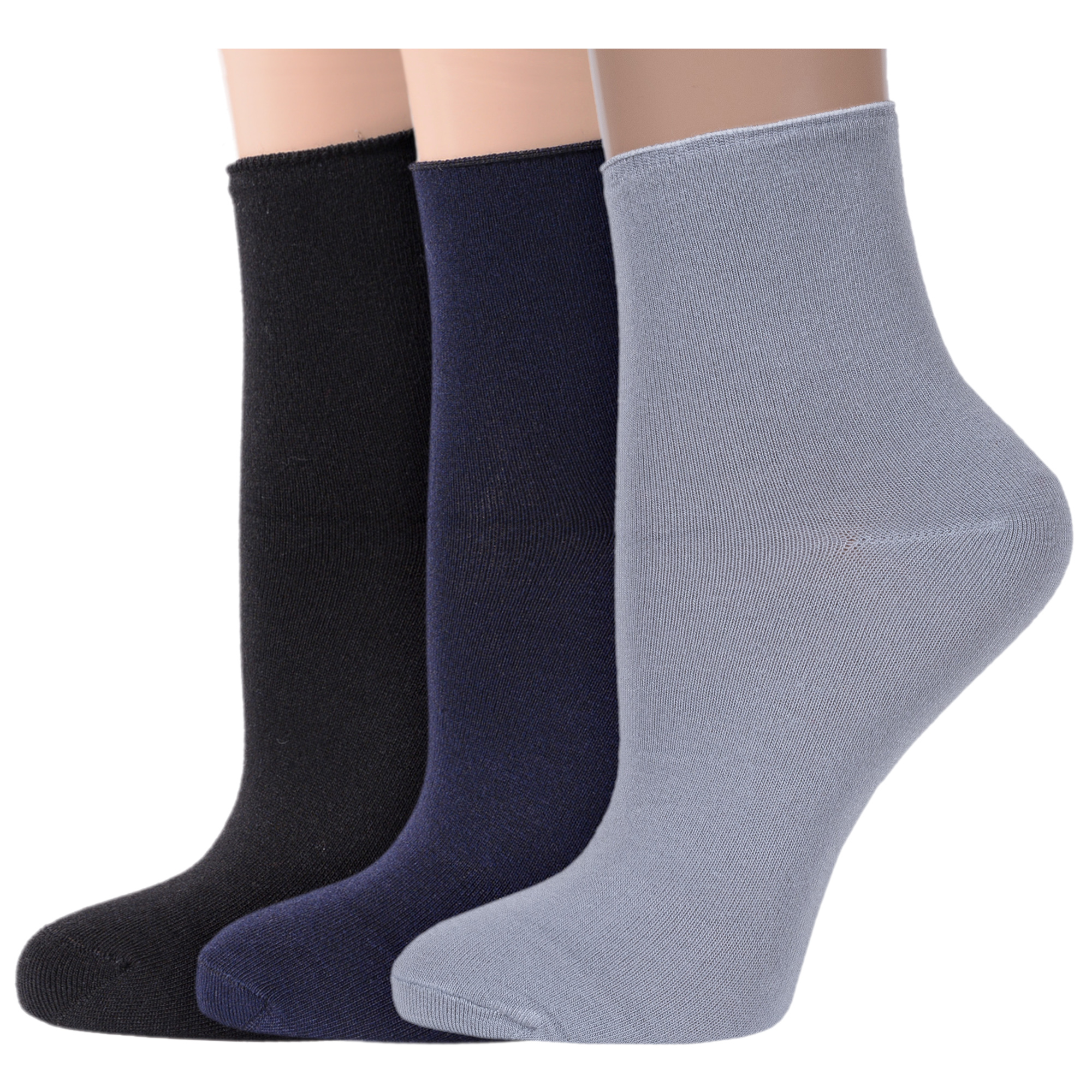 Комплект носков женских ХОХ 3-G-1423 черных; серых; синих 25