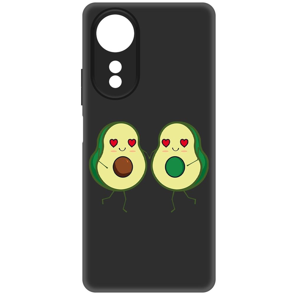 Чехол-накладка Krutoff Soft Case Авокадо Пара для Oppo A58 4G 600015232179 черный