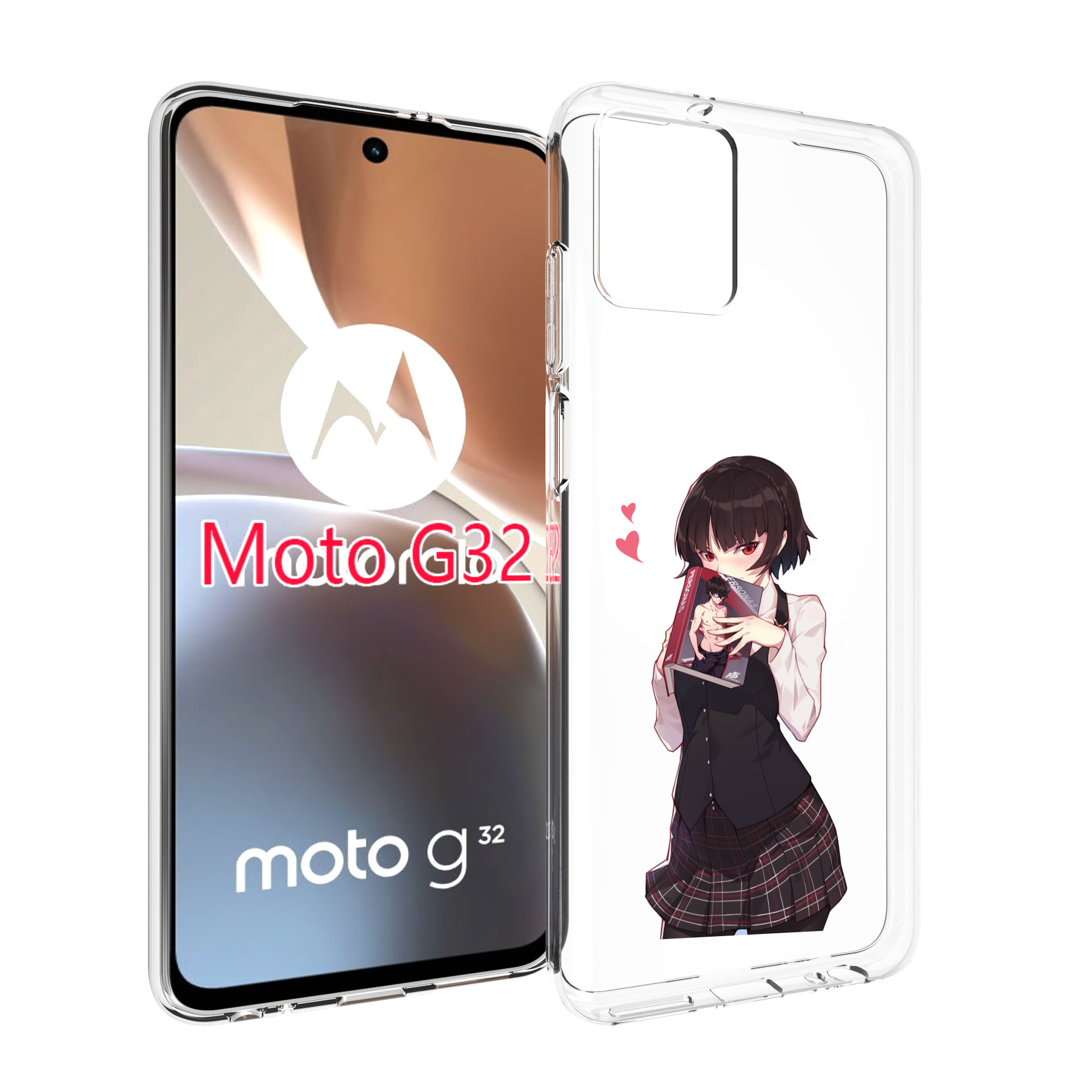 

Чехол MyPads Persona 5 - Makoto Niijima для Motorola Moto G32, Прозрачный, Tocco