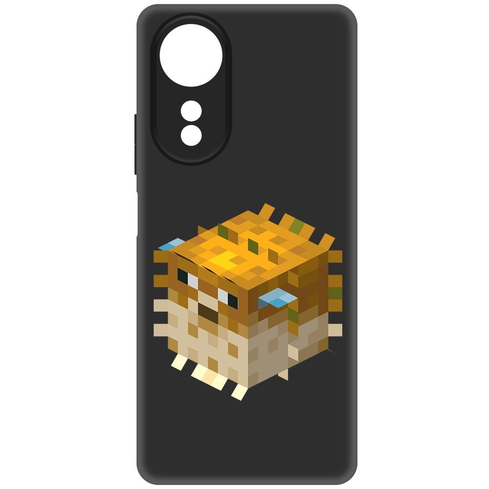 

Чехол-накладка Krutoff Soft Case Minecraft-Иглобрюх для Oppo A58 4G черный