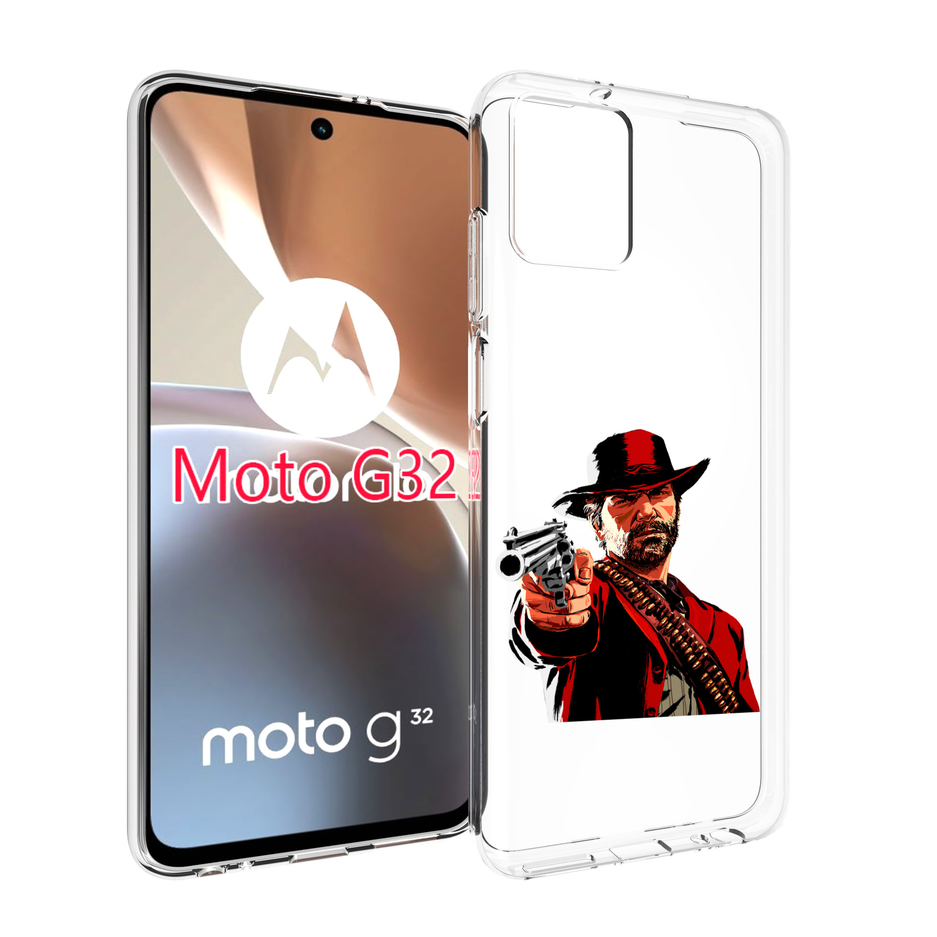 

Чехол MyPads Red-Dead-Redemption-2-РДР-2 для Motorola Moto G32, Прозрачный, Tocco