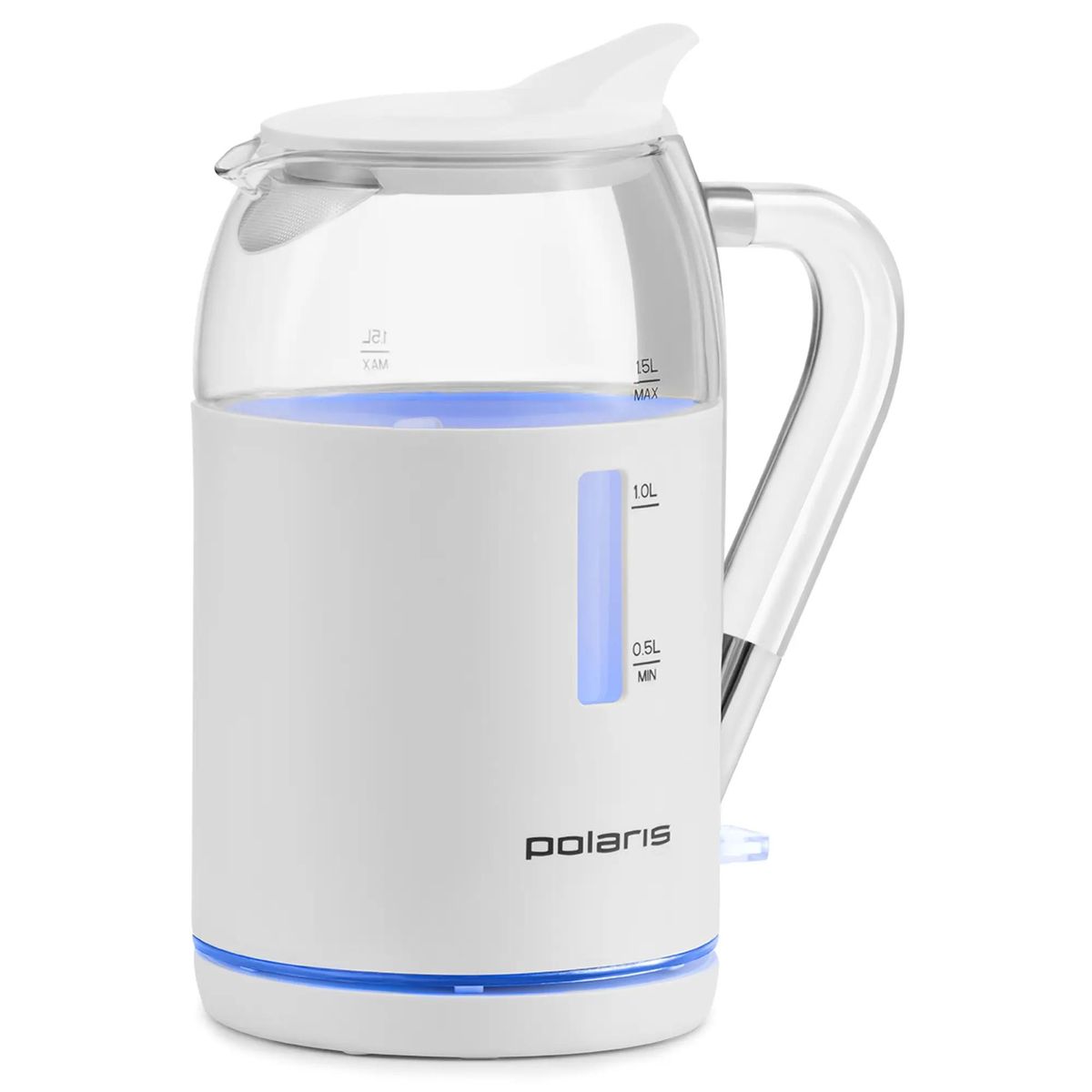 

Чайник электрический Polaris PWK 1563CGL, 2200Вт, белый и прозрачный