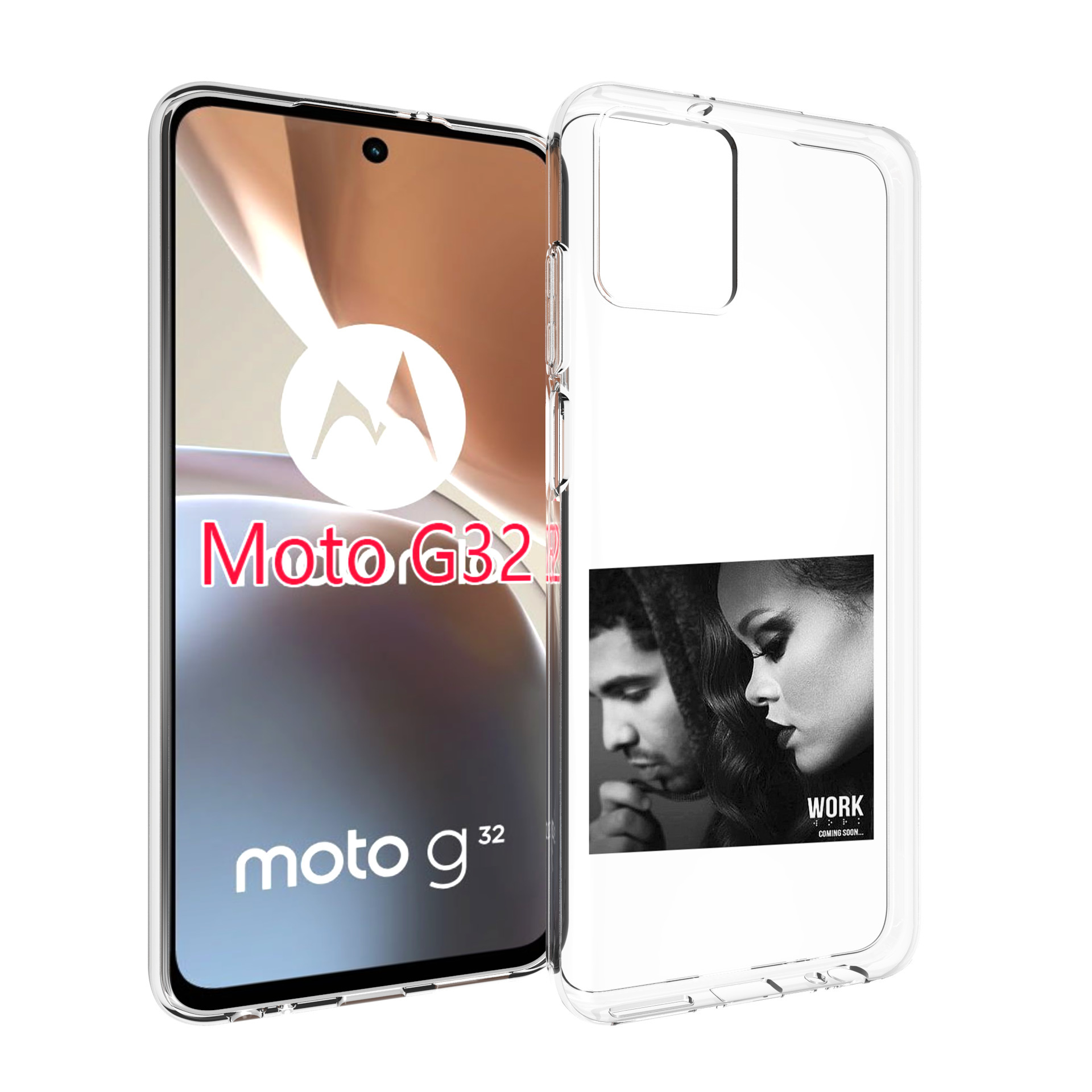 

Чехол MyPads Rihanna feat для Motorola Moto G32, Прозрачный, Tocco