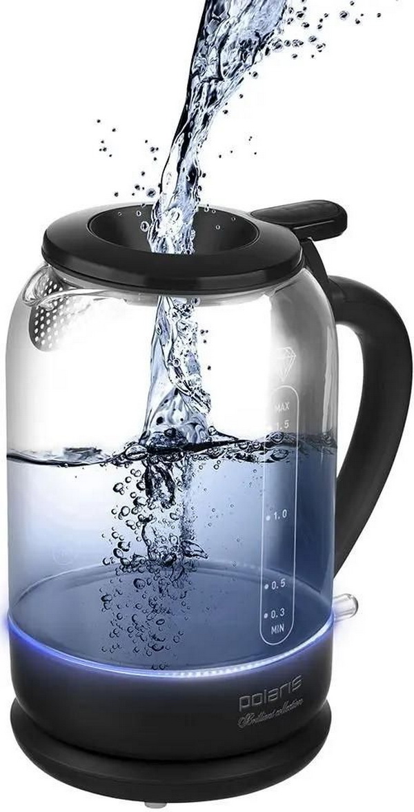 

Чайник электрический Polaris PWK 1753CGL, 1950Вт, белый и черный