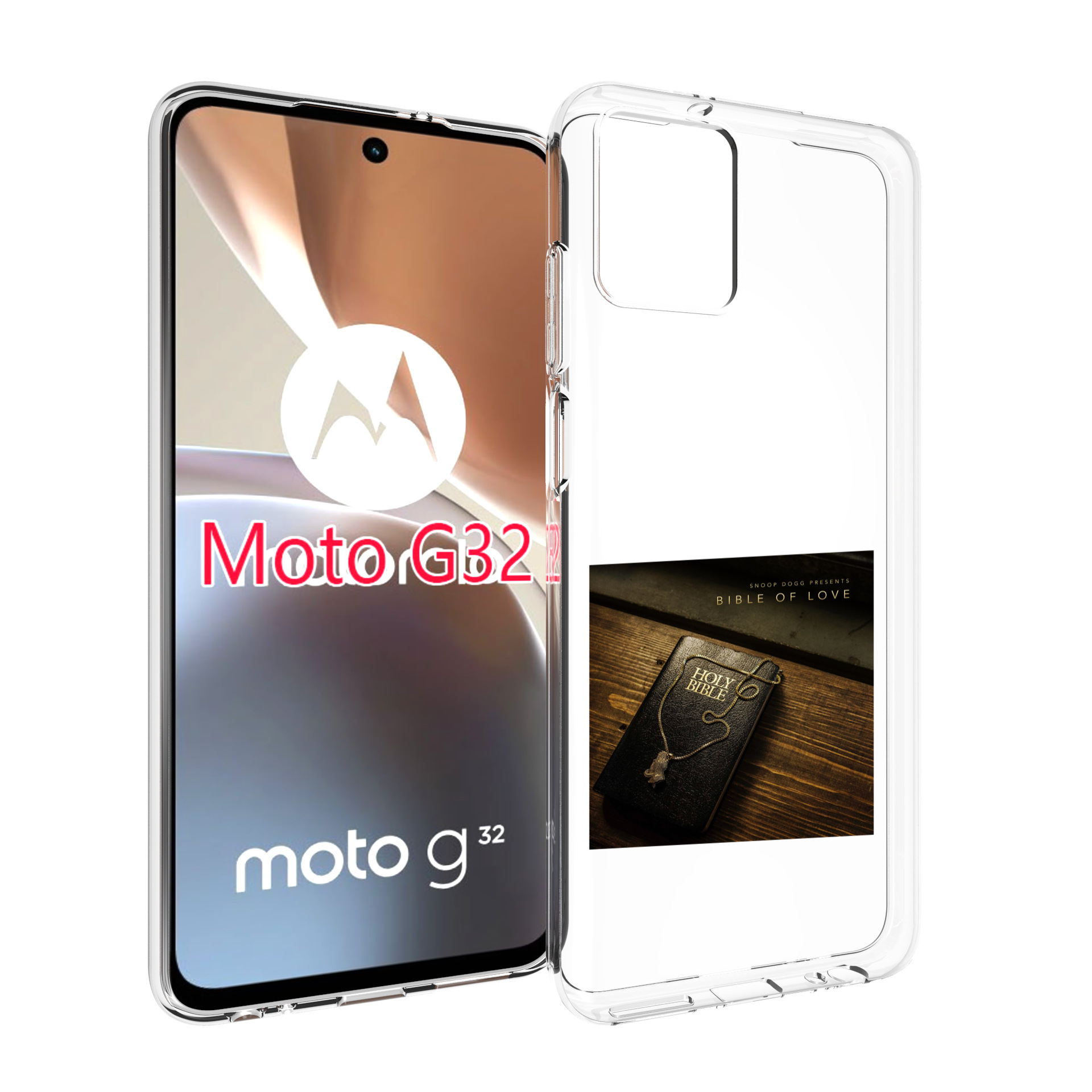 

Чехол MyPads Snoop Dogg BIBLE OF LOVE для Motorola Moto G32, Прозрачный, Tocco