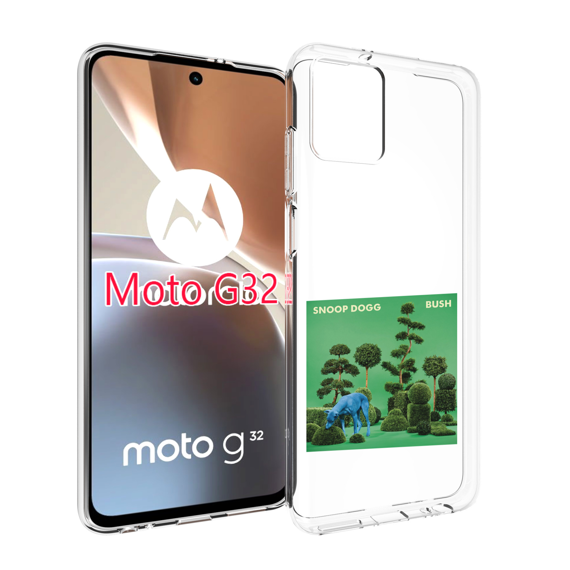 

Чехол MyPads Snoop Dogg BUSH для Motorola Moto G32, Прозрачный, Tocco