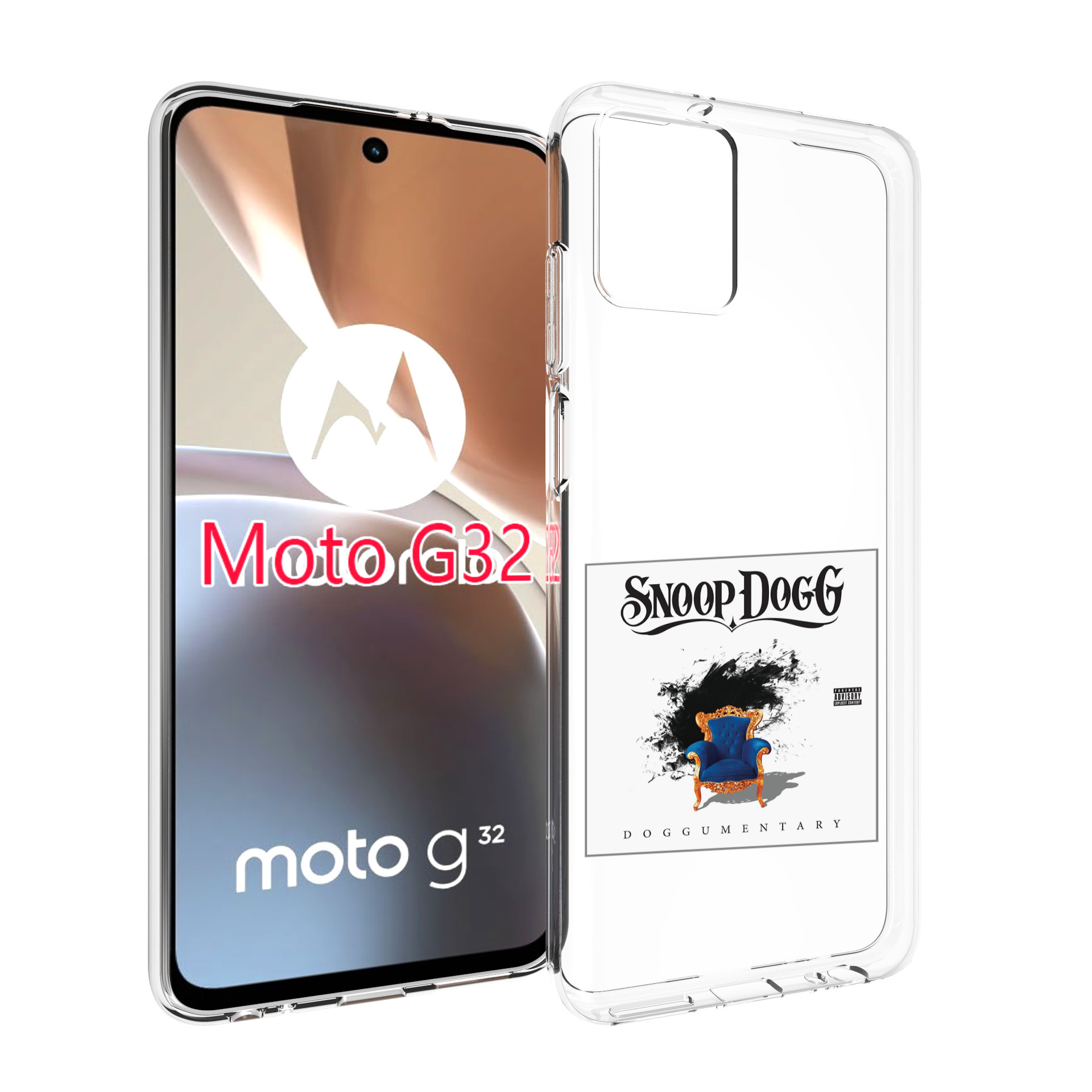 

Чехол MyPads Snoop Dogg DOGGUMENTARY для Motorola Moto G32, Прозрачный, Tocco