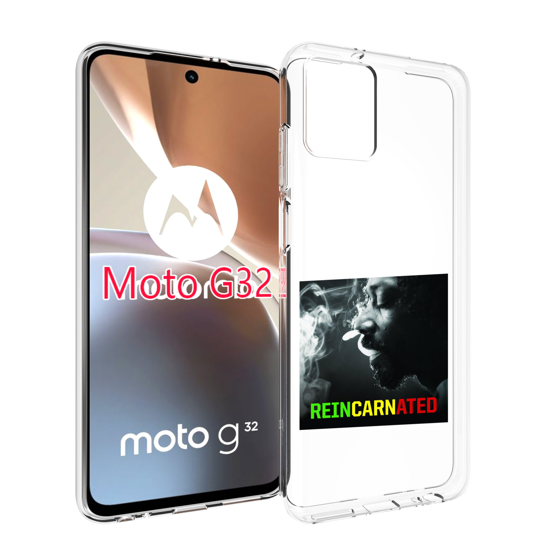 

Чехол MyPads Snoop Dogg REINCARNATED для Motorola Moto G32, Прозрачный, Tocco