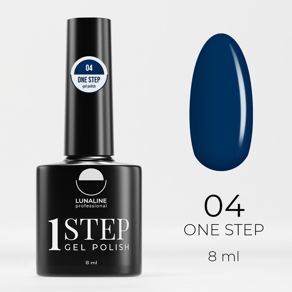 Гель-лак для ногтей Luna Line One Step, тон 04, однофазный, рекомендован для педикюра