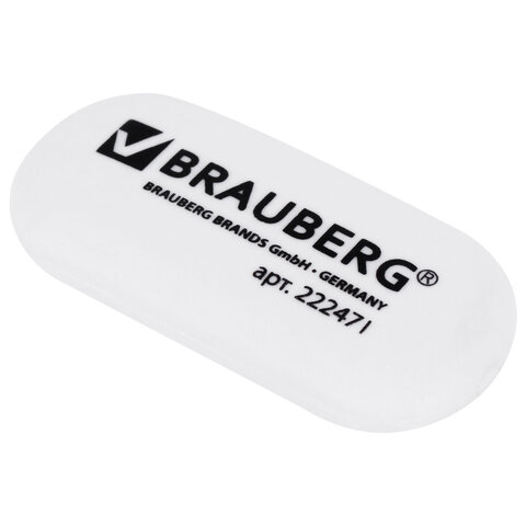 

Ластик BRAUBERG, 55х23х10 мм, белый, овальный, 222471, (6шт.)