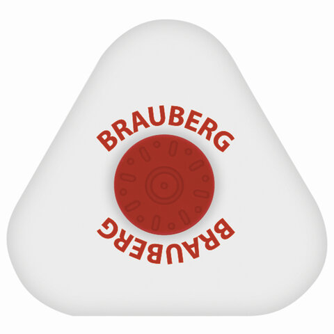 

Ластик BRAUBERG "Energy", 45х45х10 мм, белый, треугольный, красный пластиковый держатель,