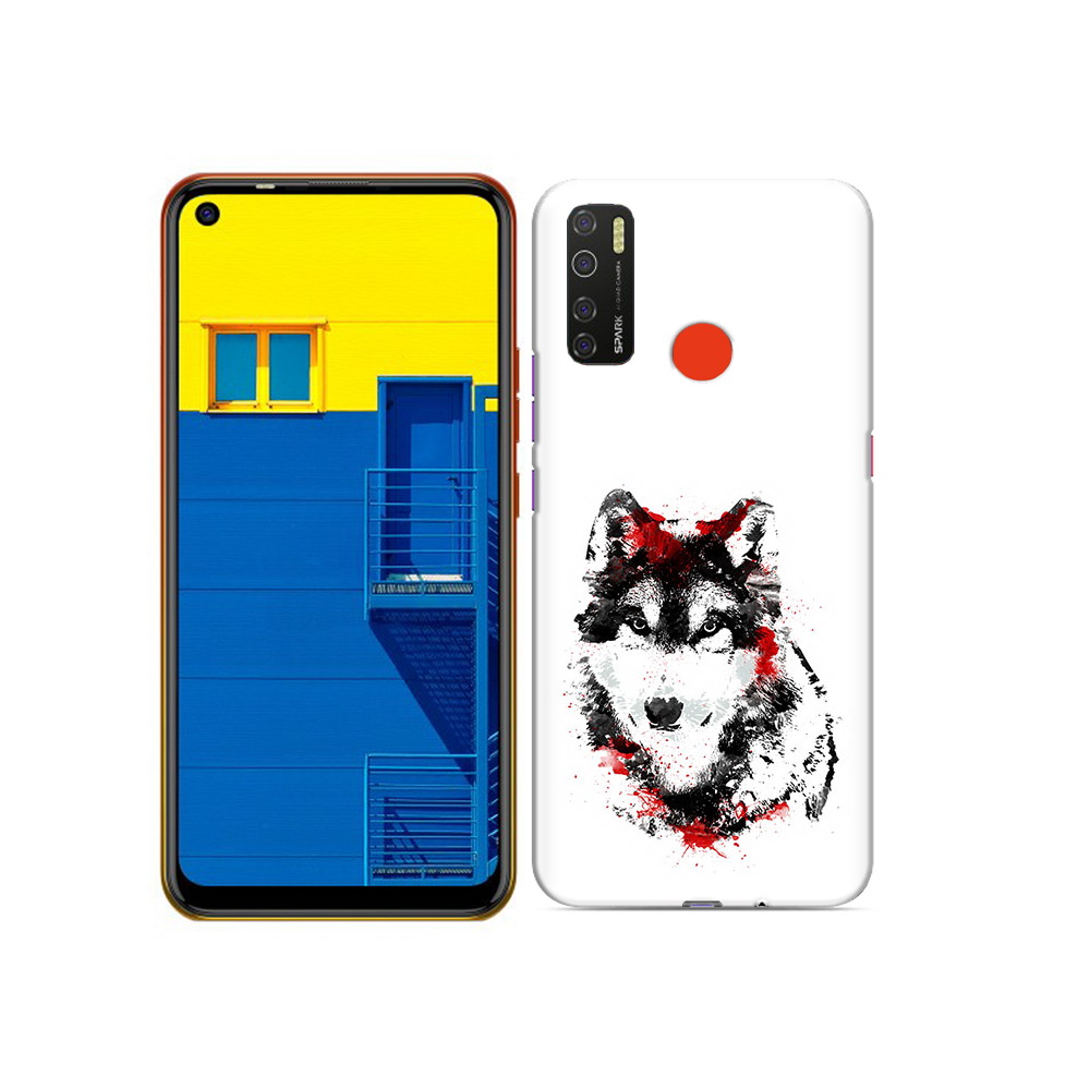 

Чехол MyPads Tocco для Tecno Spark 5 кровавый волк, Tocco