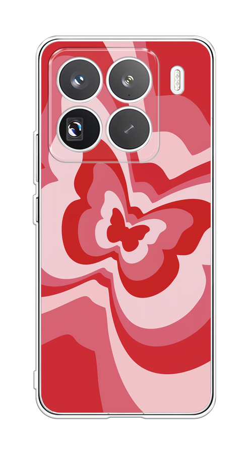 

Чехол на Xiaomi 15 Pro "Бабочка в стиле хиппи", Красный;розовый, 323750-1