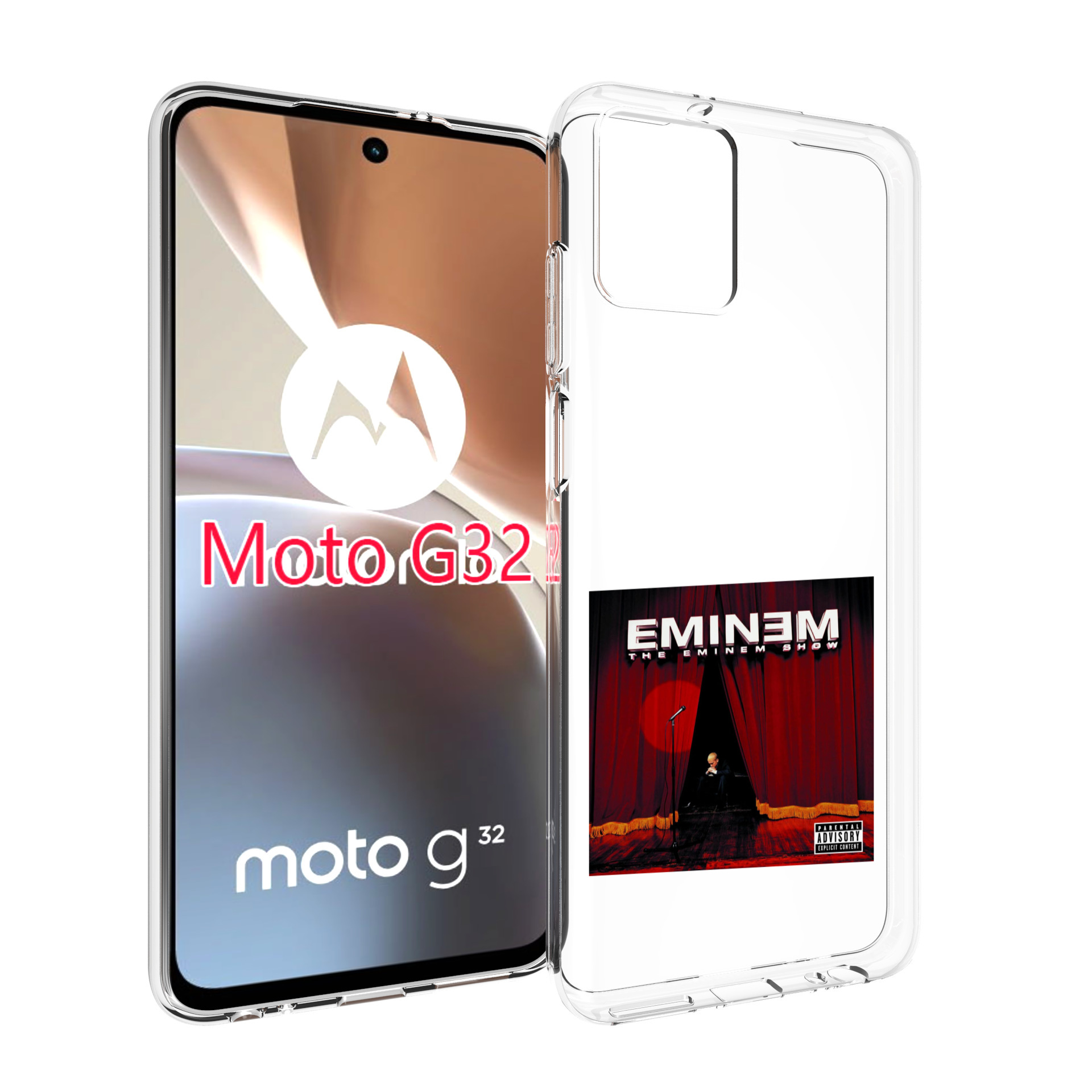 

Чехол MyPads THE EMINEM SHOW для Motorola Moto G32, Прозрачный, Tocco