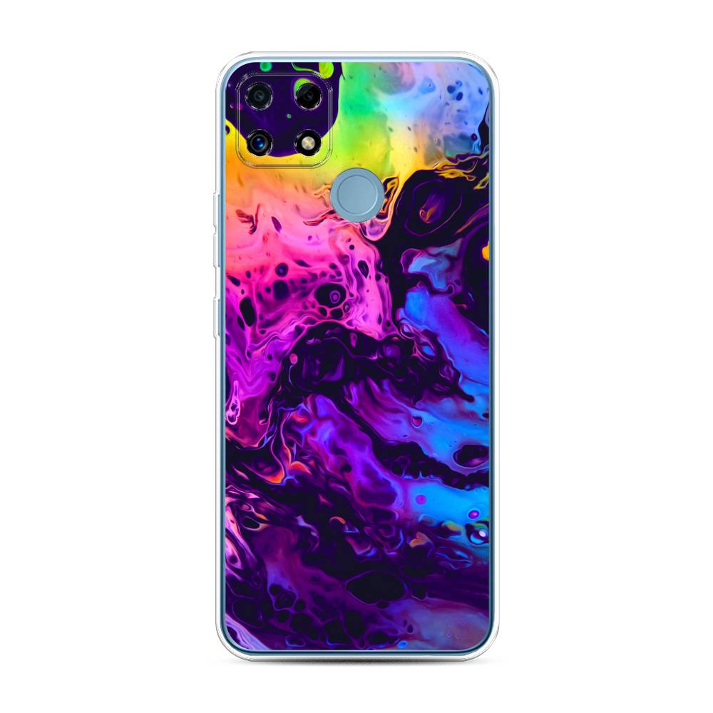 

Силиконовый чехол "ACID fluid" на Realme C25s, Разноцветный, 257450-3
