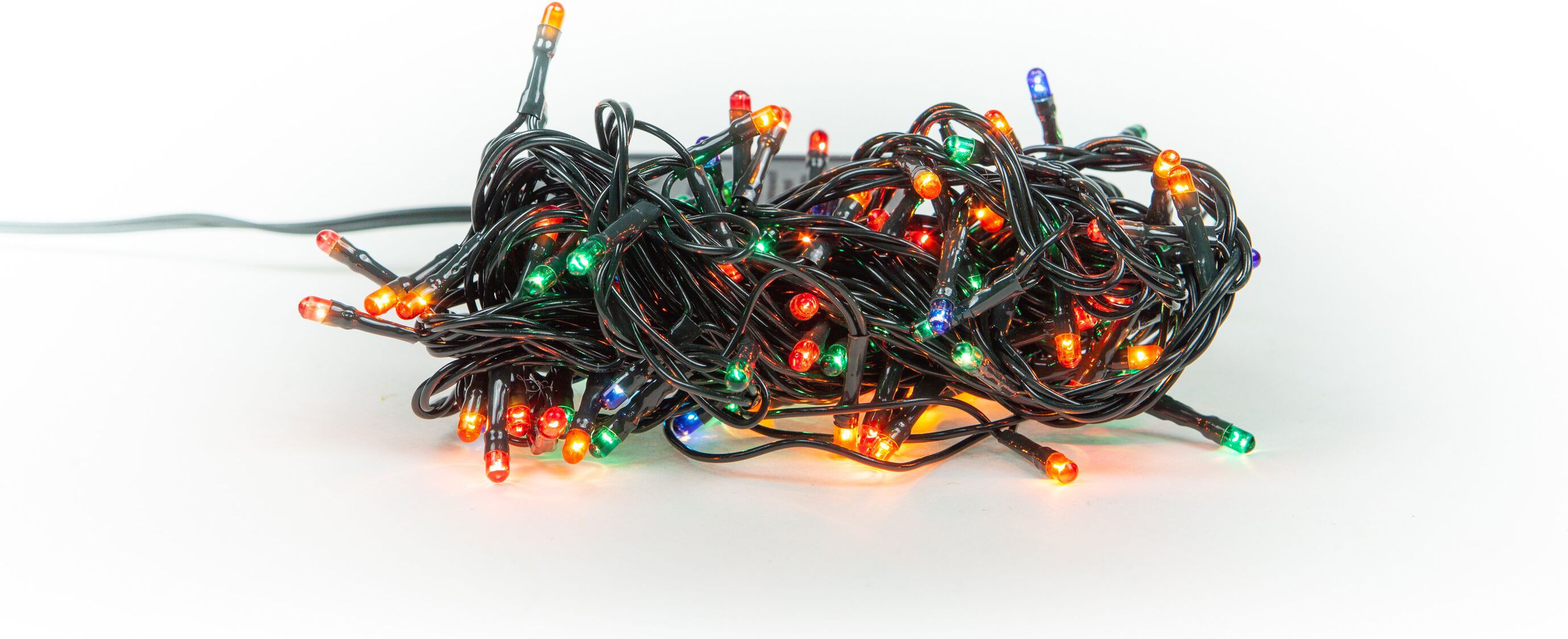 

Гирлянда наружная нить 100 LED разноцветная 5 м