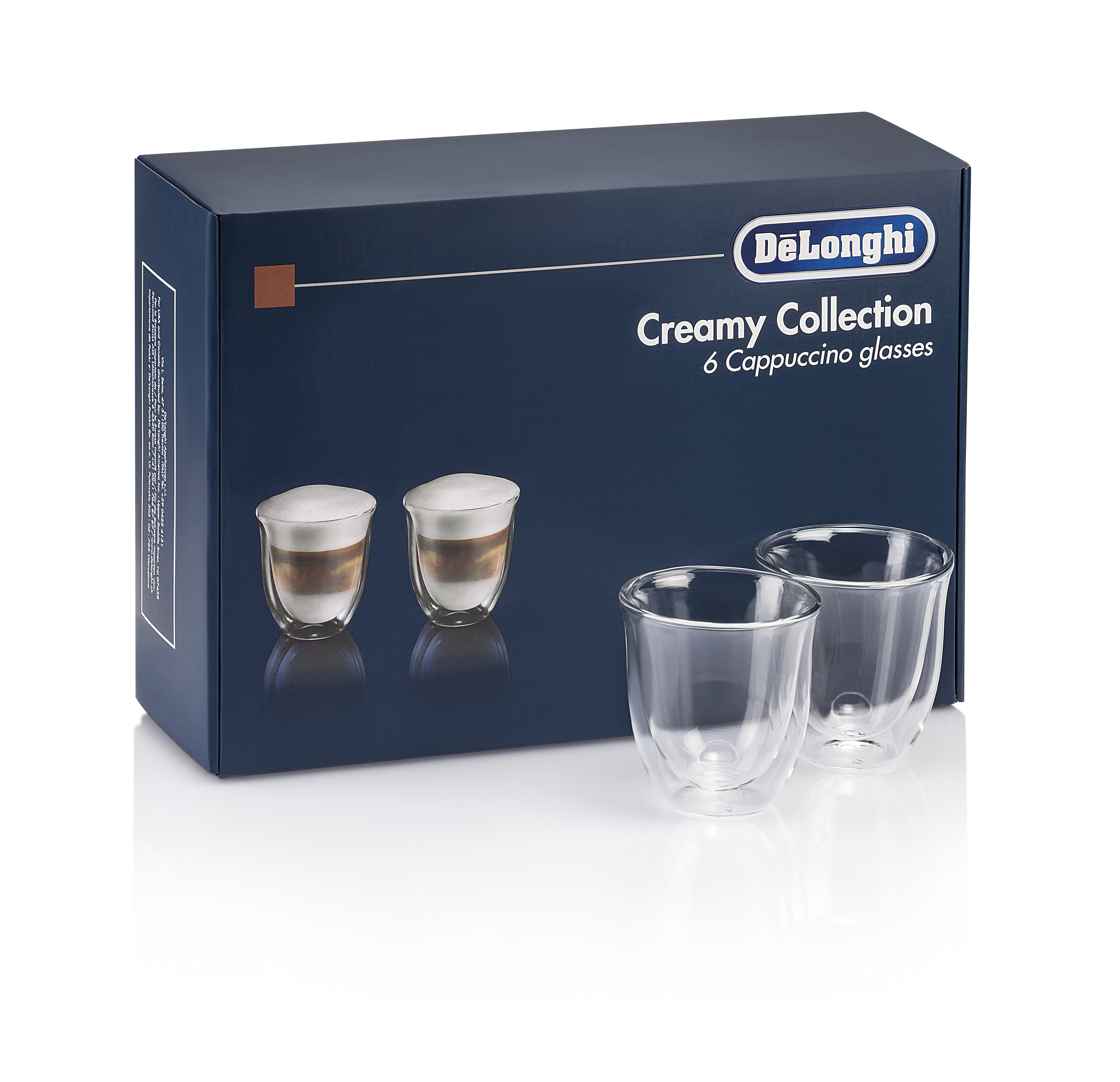 фото Набор чашек для капучино delonghi cappuccino glasses set (6 pcs)