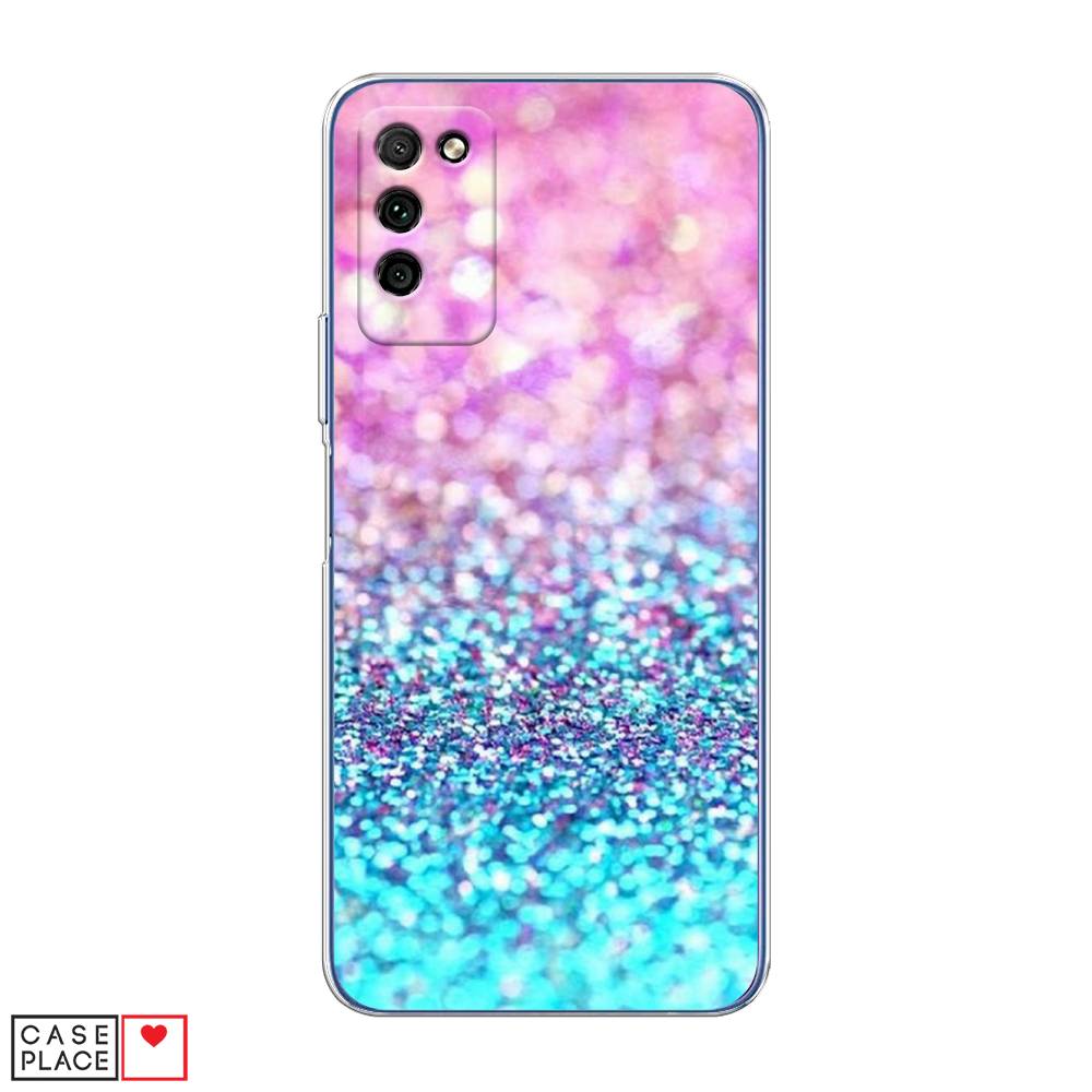 

Чехол Awog "Розово-голубые глиттеры рисунок" для Honor 30 Lite