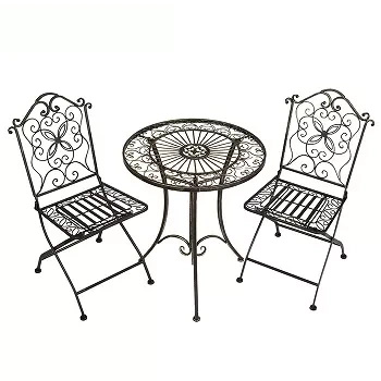 фото Кофейный комплект мебели sadlavka sw120091-140426 узор-лотос стол+2 стула бронза