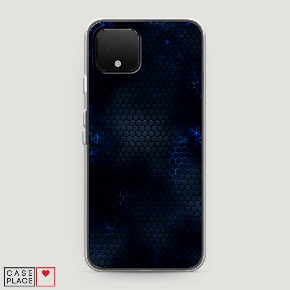 

Силиконовый чехол "Фон соты синие" на Google Pixel 4, 270250-3