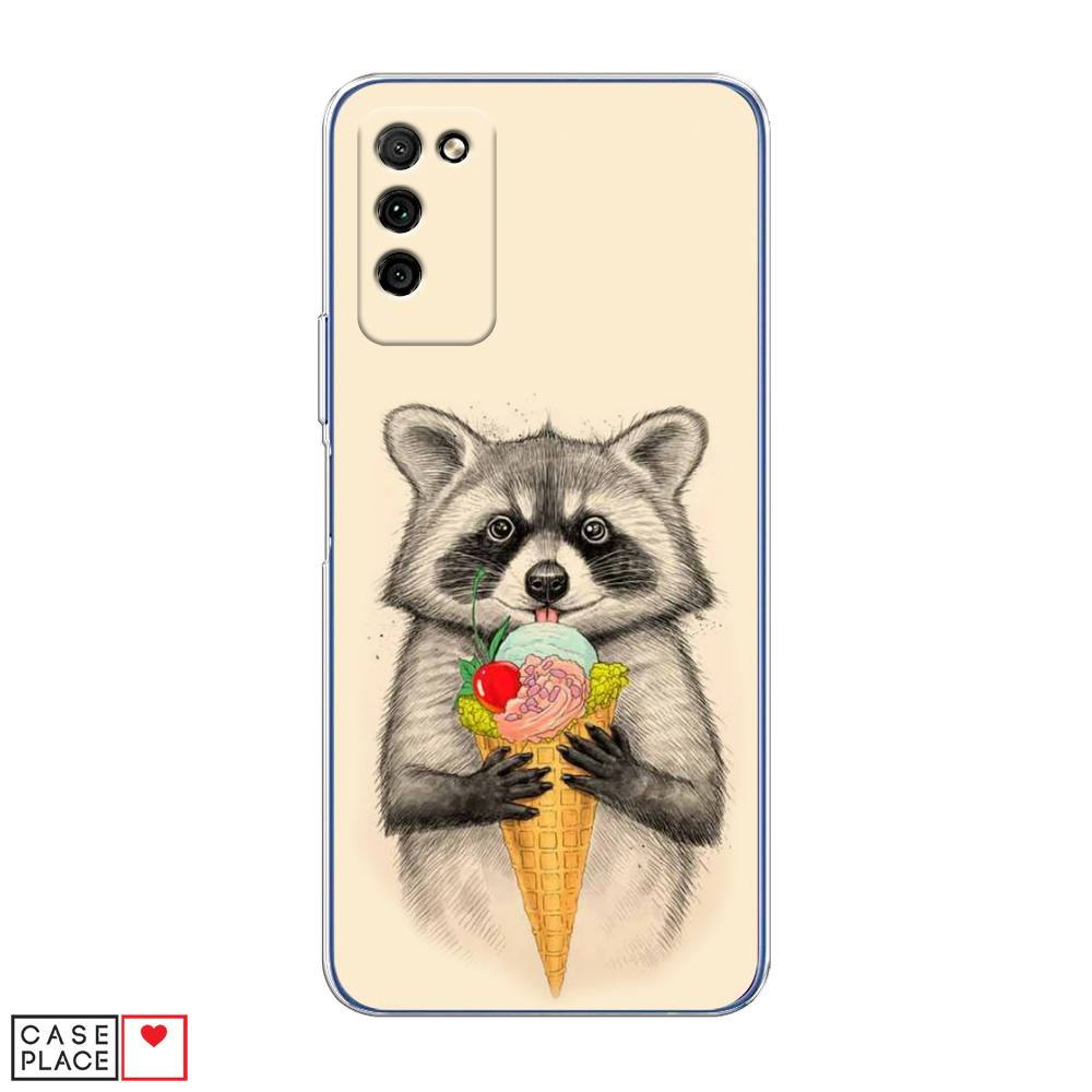 

Чехол Awog "Енот с мороженым" для Honor 30 Lite