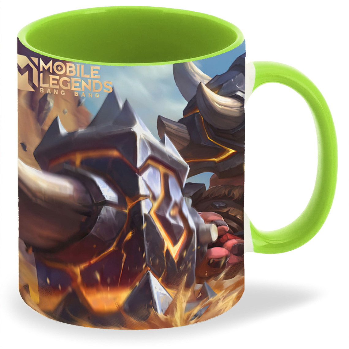 

Кружка салатовая CoolPodarok Мобайл Легендс Минотавр