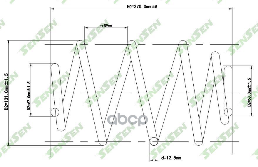 

Пружина подвески задней VW Passat B5 1.6-2.5TDi 96 2шт