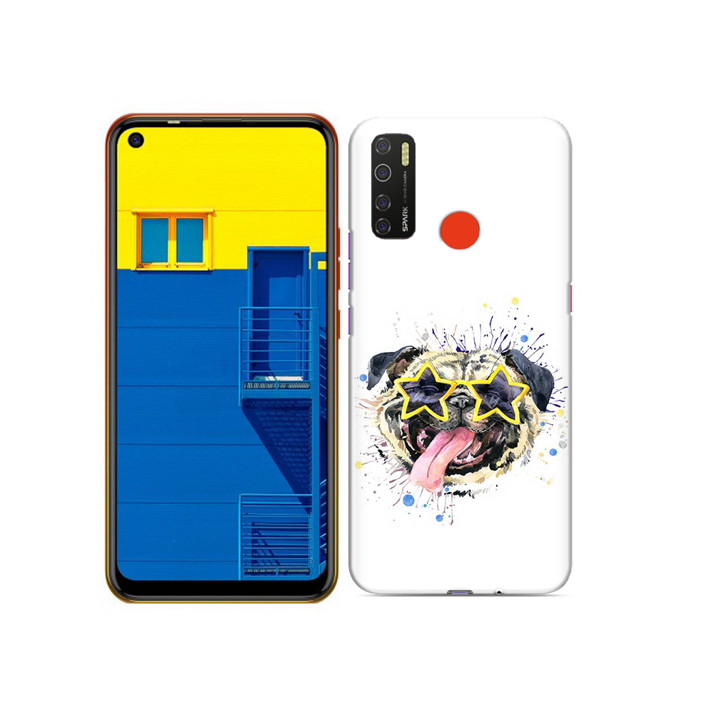 

Чехол MyPads Tocco для Tecno Spark 5 мопс боксер, Tocco