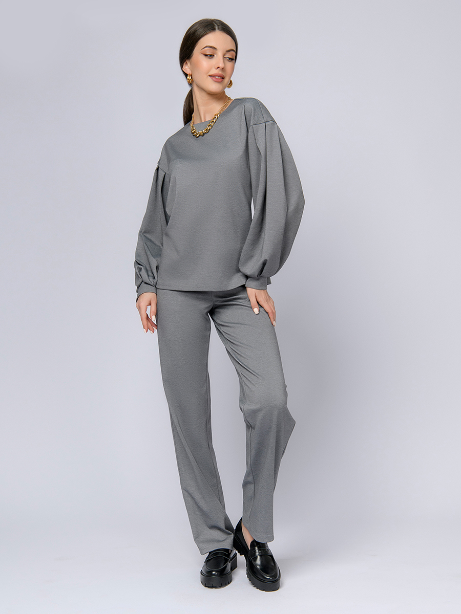 

Брюки женские 1001dress 0102924 серые 44 RU, Серый, 0102924