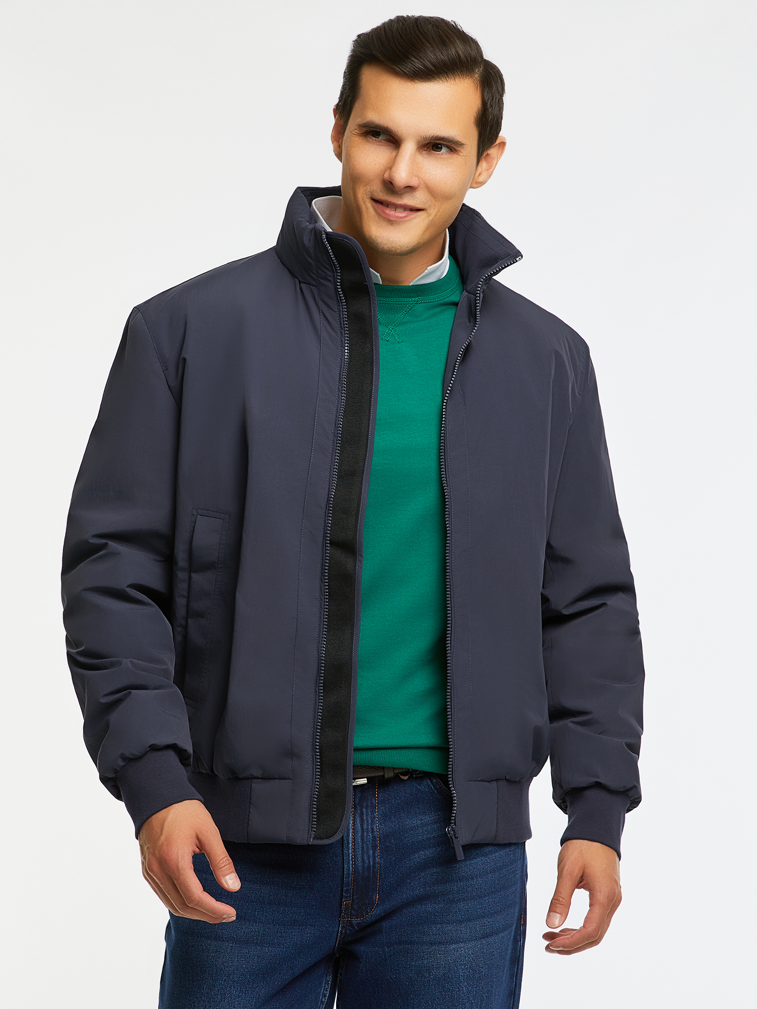 

Куртка мужская oodji 1L122012M синяя 2XL, Синий, 1L122012M