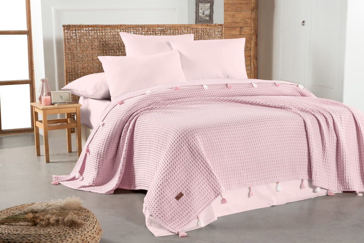 

Плед Arya с Кисточками 200x230 Katia Розовый